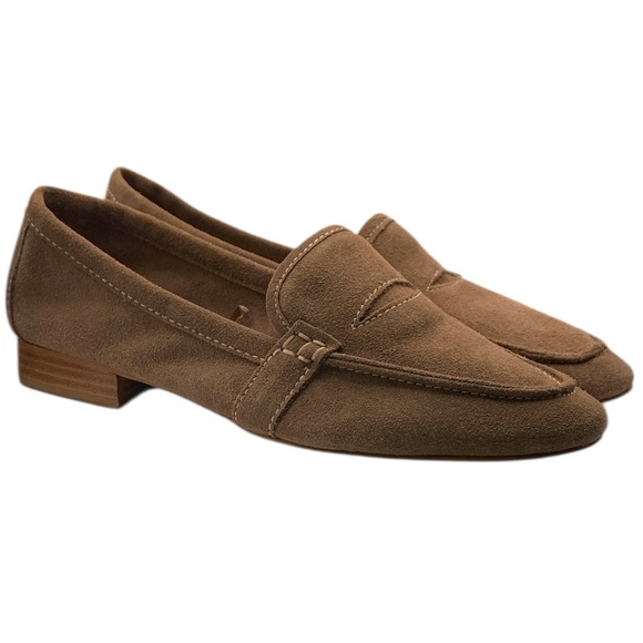Zara Shoes - ZARA Tan Suede Penny Loafers